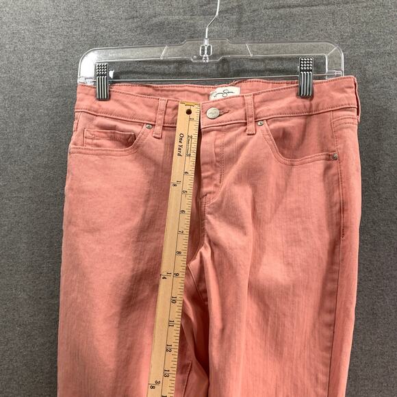 Jessica Simpson Women's Pants Size 6 / 28 Rolled Crop Skinny Orange Color - Picture 5 of 6